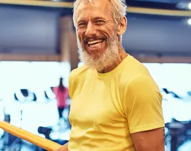 Older man at the gym