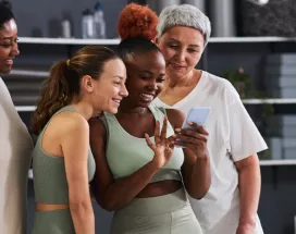 Group of women in a dance studio